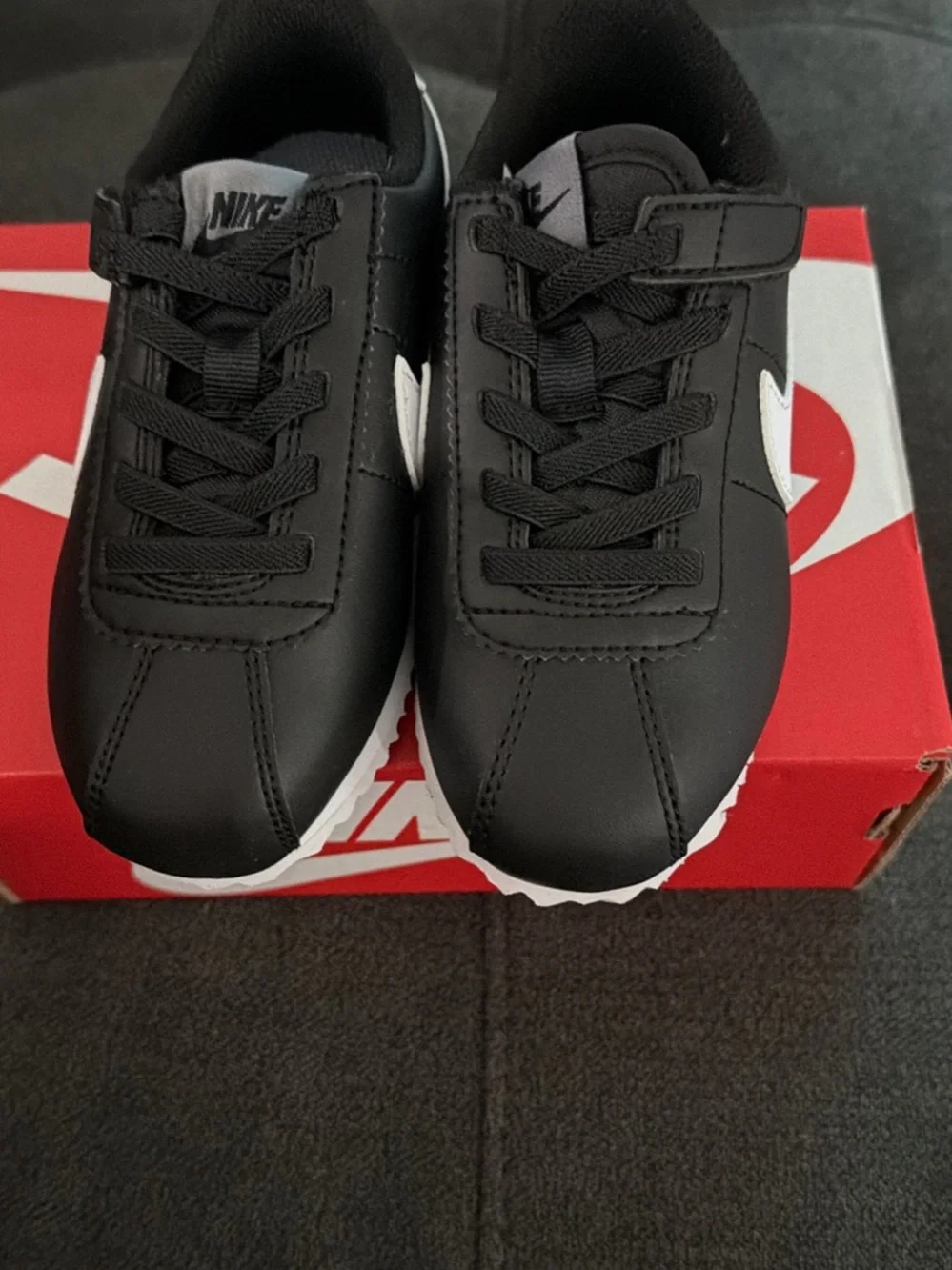 Nike Kids Black and White Retro Runner Sneakers